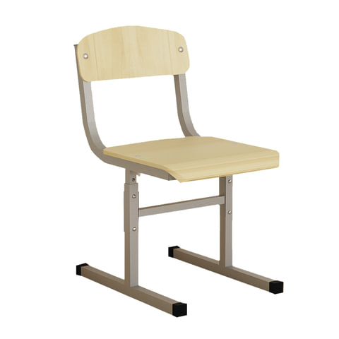 Стул ученический регулируемый, 340х430х585-665 мм, рост 2-4, серый каркас, Ш-508 (2-4) 530719