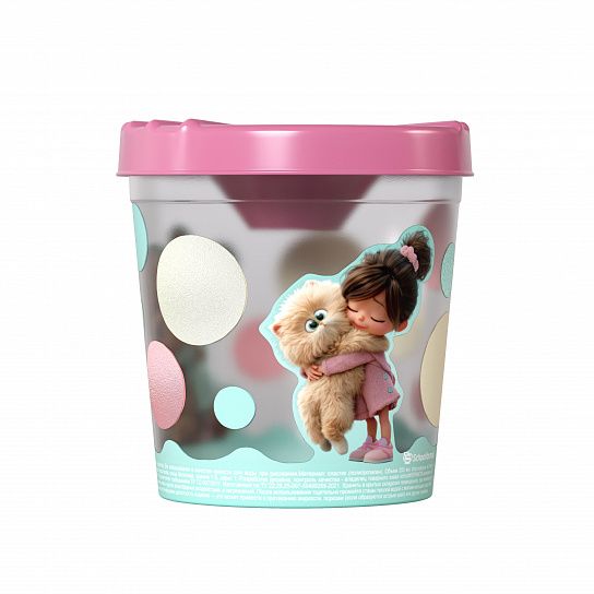 Стакан-непроливайка Schoolformat ДЕВОЧКА И ПИТОМЦЫ 250 мл с принтом, тиснение фольгой СНФ-ДИП 266720