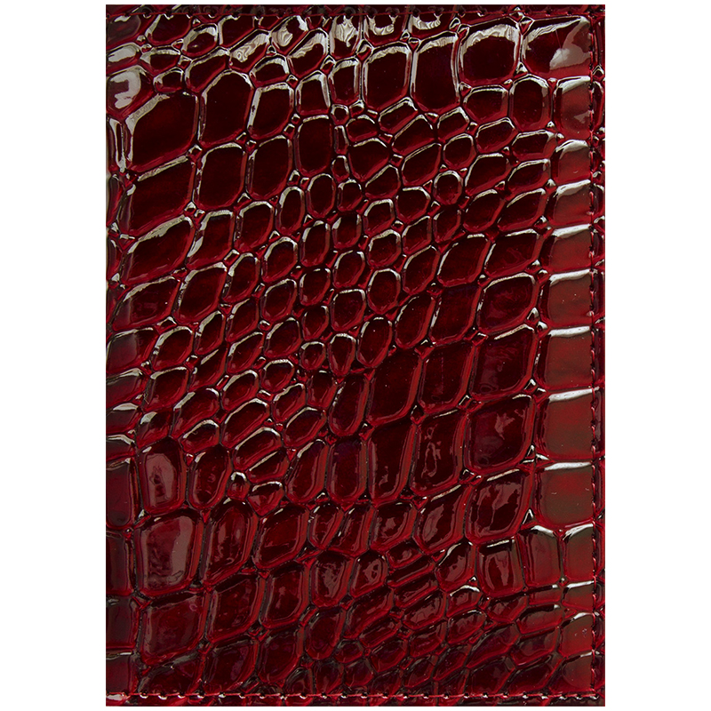 Обложка для паспорта OfficeSpace экокожа, бордовый, крокоди 240458