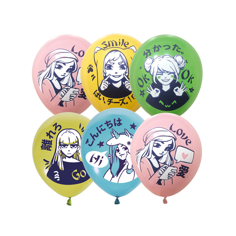 Воздушные шары, M10/30см, ПатиБум &quot;Девчонки Аниме&quot;, ассорти 356930