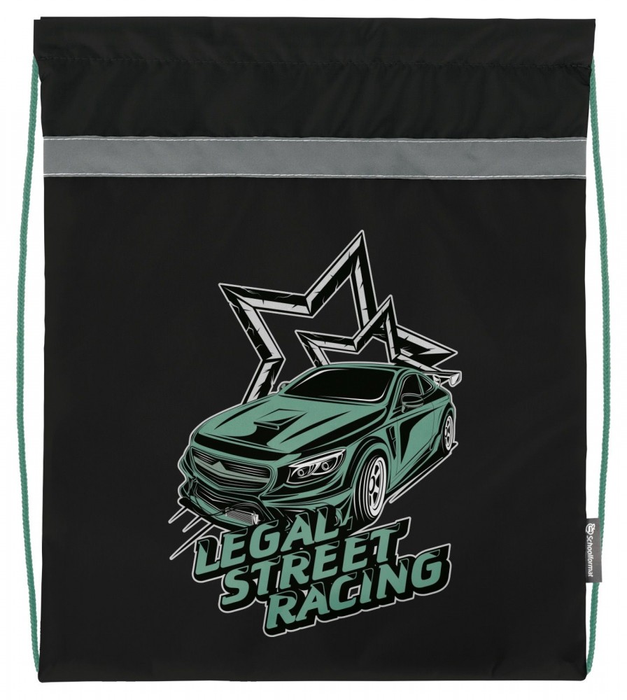 Мешок для обуви Schoolformat STREET RACING, 49х41 см, для мальчиков, большой 227994 МОБ-СТИ