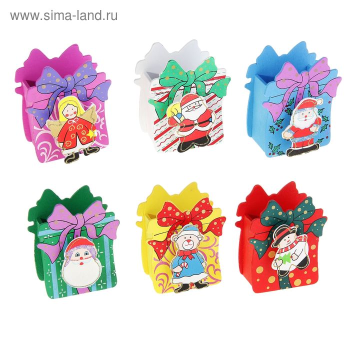 Карандашница &quot;Новогодний подарочек&quot;, МИКС 154309