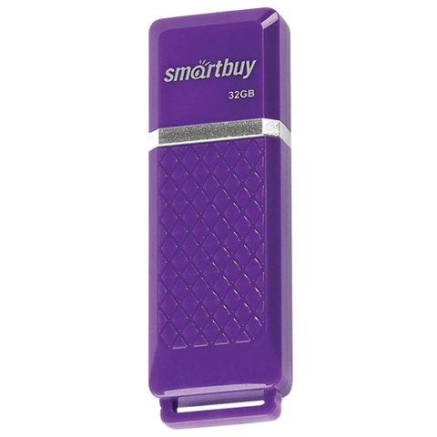 Флеш-диск 32 GB, SMARTBUY Quartz, USB 2.0, фиолетовый, SB32GBQZ-V 512787