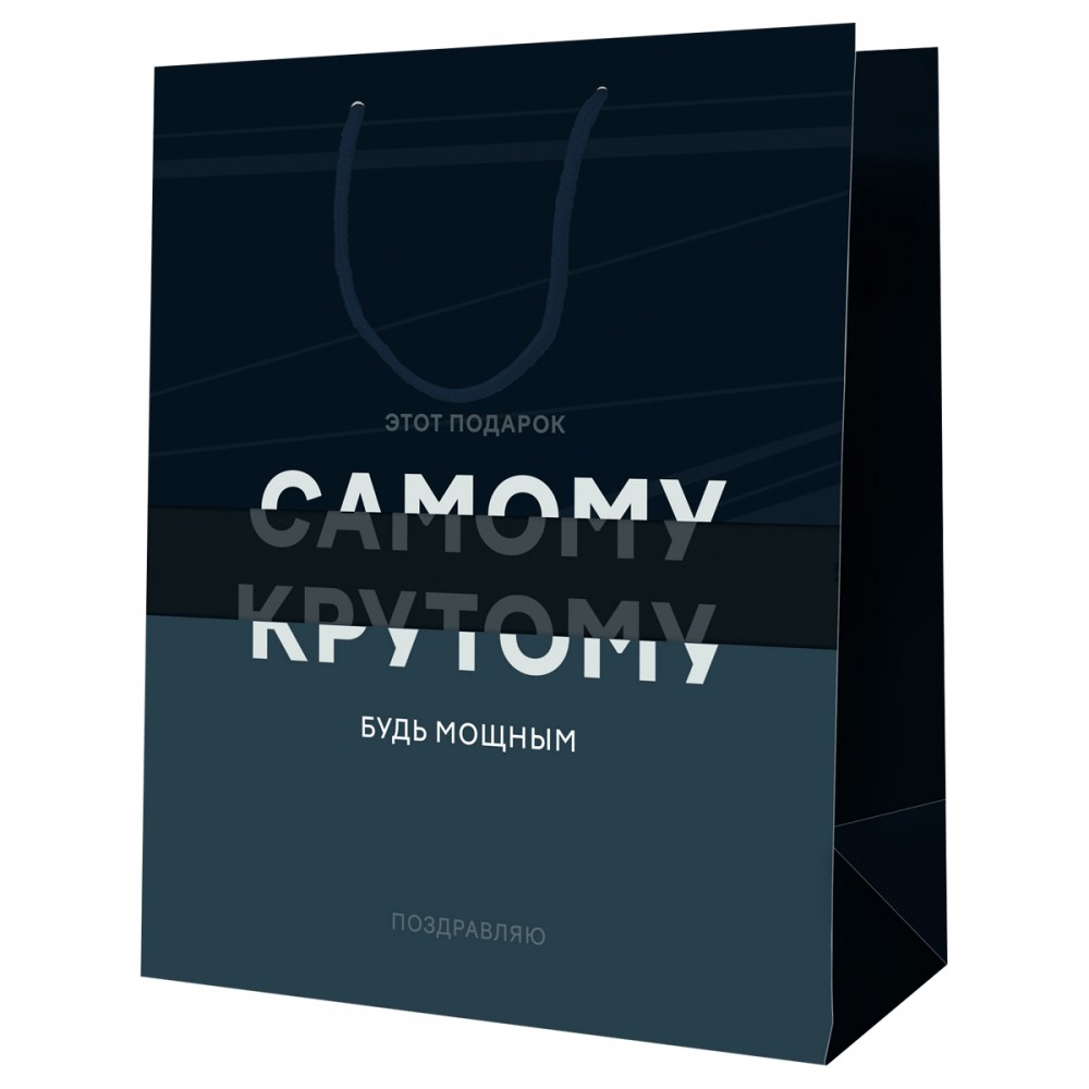 Пакет подарочный 26*32*12см MESHU &quot;Самому крутому&quot;, ламинированный 354778 MS_52165
