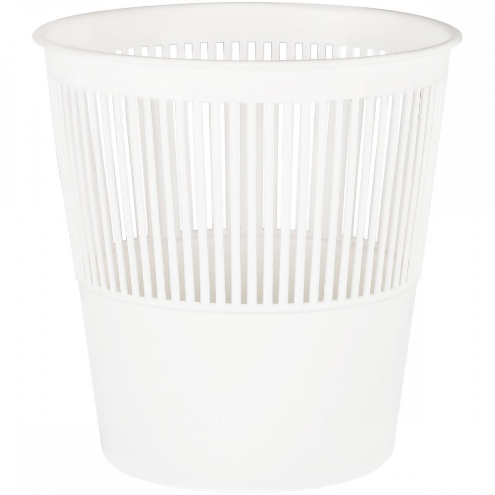 Корзина для бумаг СТАММ, 09л, сетчатая, белая 367568 КР-31567