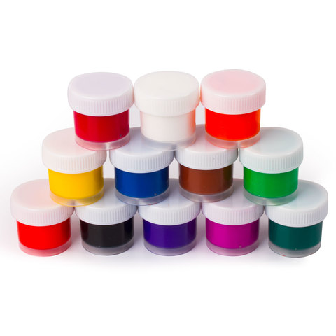 Краски акриловые художественные глянцевые ЛУЧ 12 цветов по 20 мл, в баночках, 22С 1409-09, 22С1409-08  190662 234016