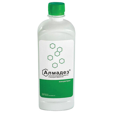 Средство дезинфицирующее 500 мл АЛМАДЕЗ, с моющим эффектом, концентрат, крышка, АЛ-401/606459