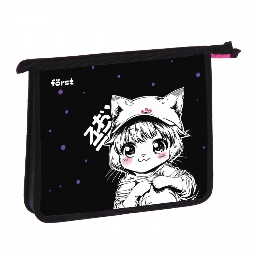 Папка для тетрадей 1 отделение, А5 Först &quot;Plush Dream&quot; , 240*205*40 мм, пластик, на молнии 379608 FT-PP-A50522