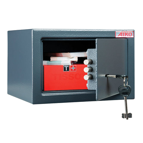 Сейф офисный (мебельный) облегченной конструкции AIKO &quot;T-170 KL&quot;, 170х260х230 мм, 5 кг, ключевой замок, крепление к стене