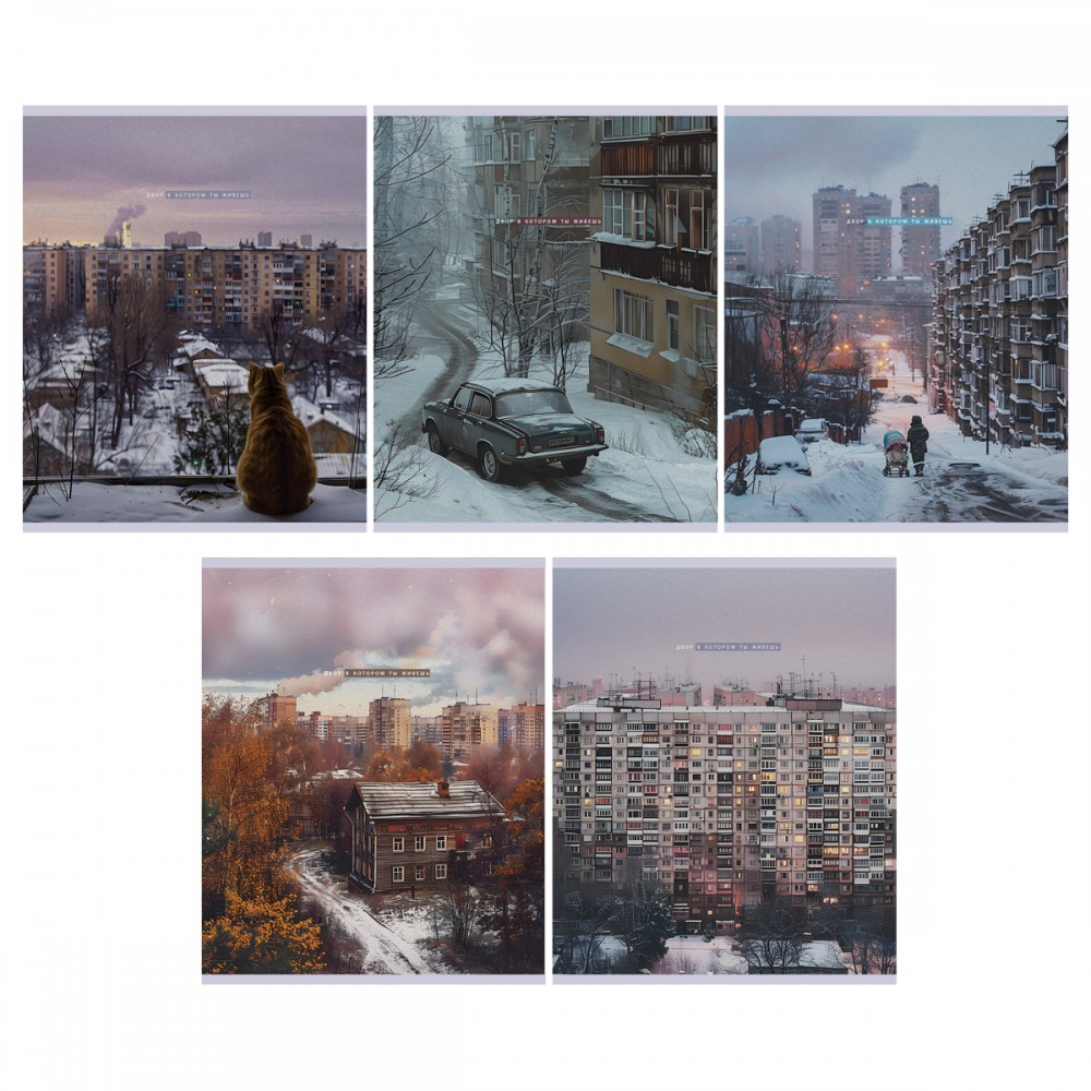 Тетрадь 48л., А5, клетка BG &quot;Двор&quot;, суперэконом 372464 Т5ск48 62701