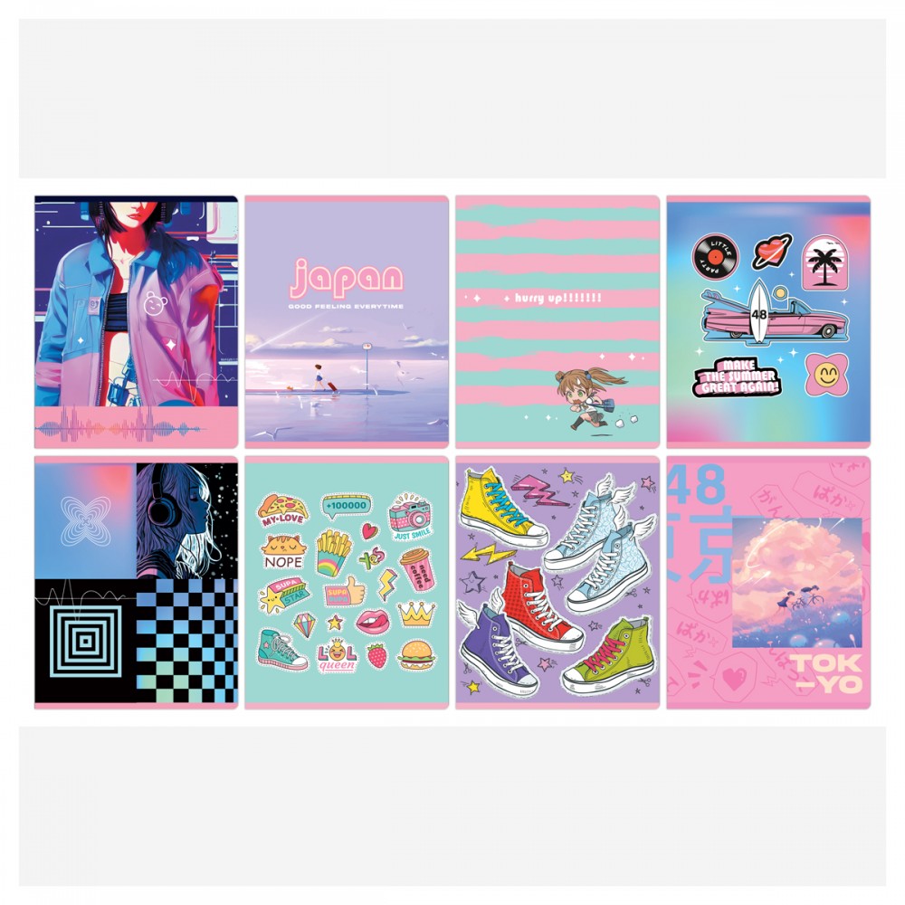 Тетрадь 48л., А5, линия BG &quot;Mix-8. Девочки&quot; 341012 Т5ск48 11891