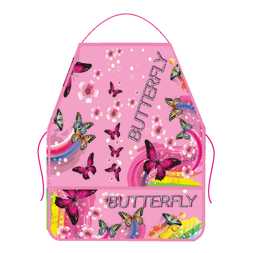 Фартук для труда печать на ткани ФДТ-3, БАБОЧКИ