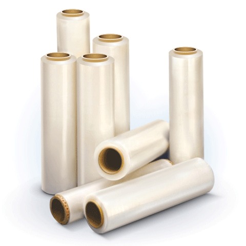 Стрейч-пленка для ручной упаковки, 50 см х 128 м, 17 мкм, 1 кг - нетто, ПЕРВИЧНОЕ СЫРЬЕ, растяжение 180%  600636/236192