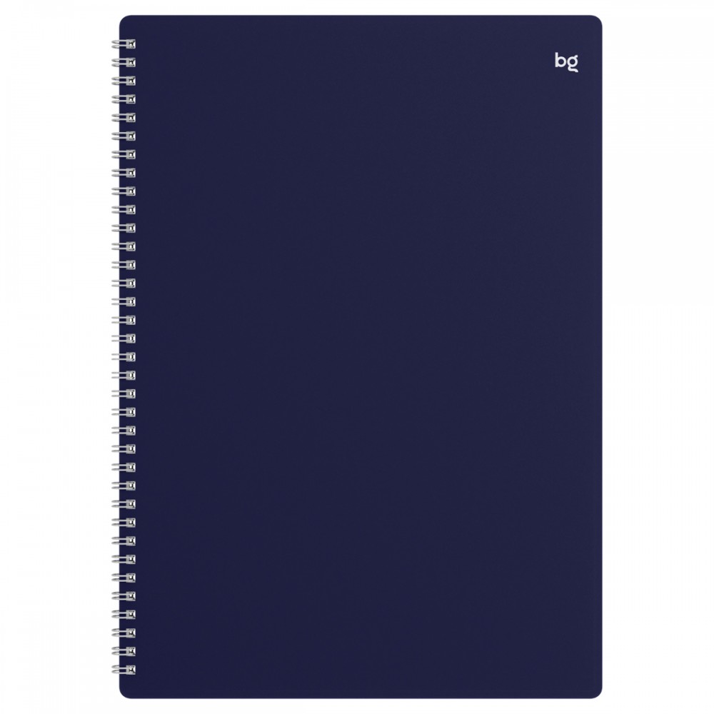 Тетрадь 80л., А4 клетка на гребне BG &quot;Base&quot;, пластиковая обложка, синий 378835 Т4гр80_пл 08690