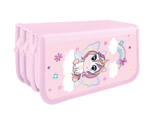 Пенал трехсекционный большой 190/105 (ПО-11, МАЛЕНЬКИЙ ЕДИНОРОГ 2023) 00-00007944