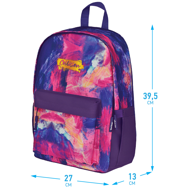 Рюкзак Berlingo Casual &quot;Collision&quot; 39,5*27*13см, 1 отделение, 3 кармана, уплотненная спинка 336419  RU080S05