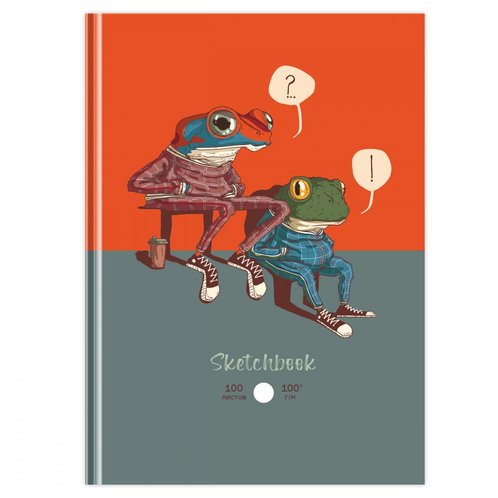 Скетчбук 100л. А5 7БЦ BG &quot;Поговорим?&quot;, глянцевая ламинация, 100г/м2 342597 С5т100_лг 11290