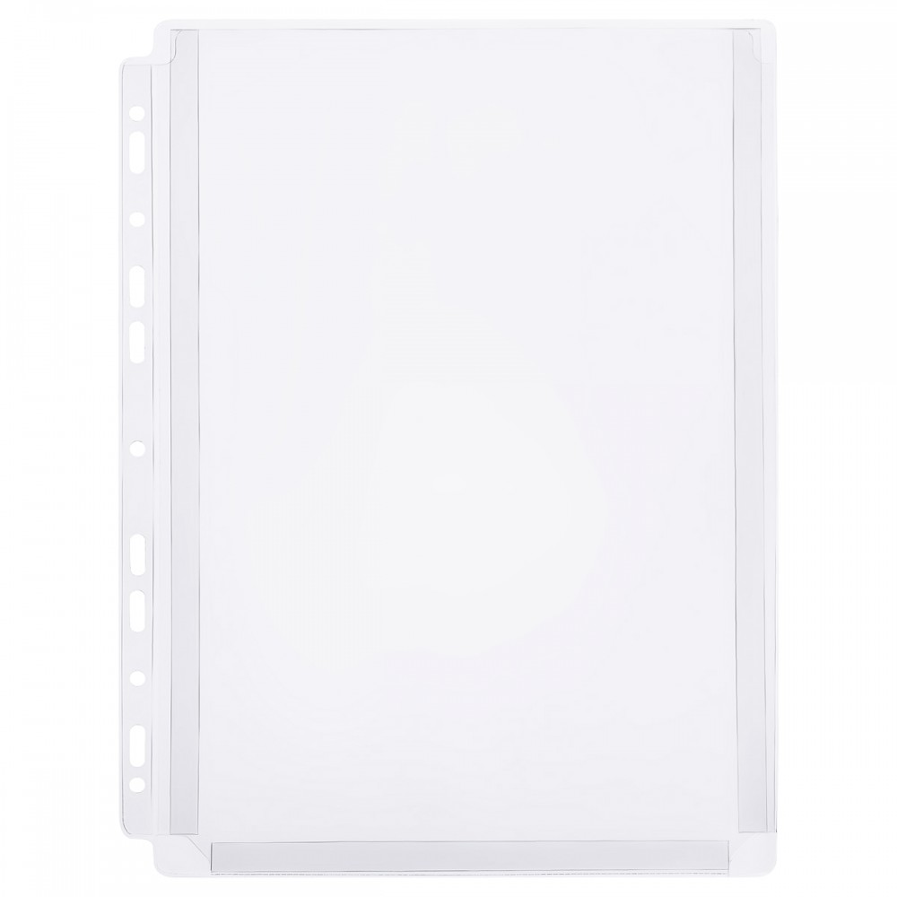 Папка-вкладыш с перфорацией СТАММ А4, ПВХ, 180мкм, глянцевая, расширяющаяся до 250л.381083 ММ-322321