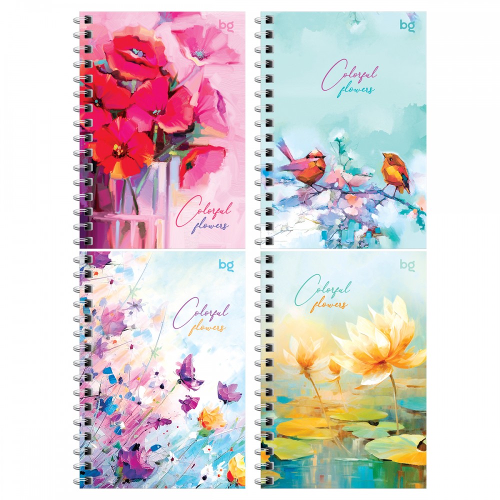 Записная книжка А6 120л. на гребне BG &quot;Цветочный стиль&quot; 362325  ЗК6гр120 12790