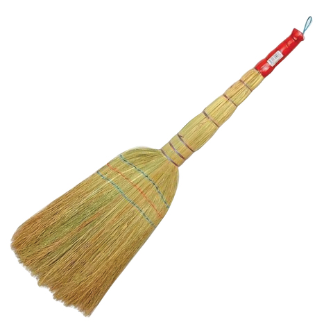 Веник сорго 3-х прошивной, LAIMA &quot;ЛЮКС&quot;, ручка в пленке, длина 79 см, 604229