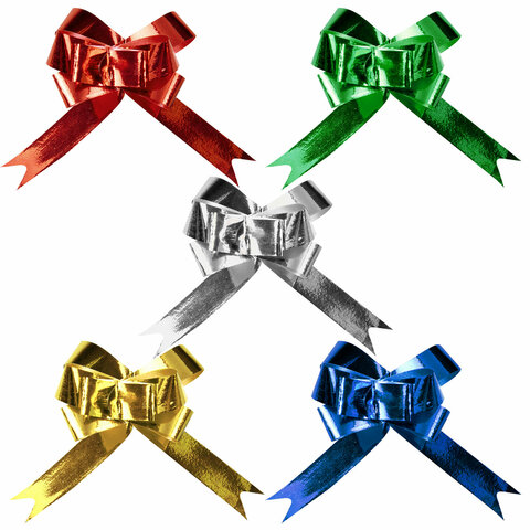 Бант-бабочка 1,2см для подарка, металлизированные цвета ассорти, ЗОЛОТАЯ СКАЗКА, 591837