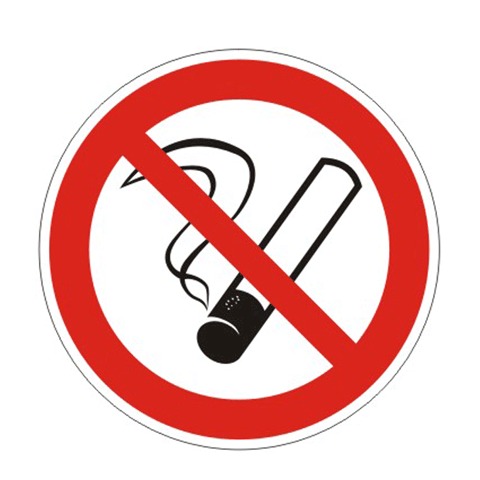Знак запрещающий &quot;Запрещается курить&quot;, круг, диаметр 200 мм, самоклейка, 610001/Р 35