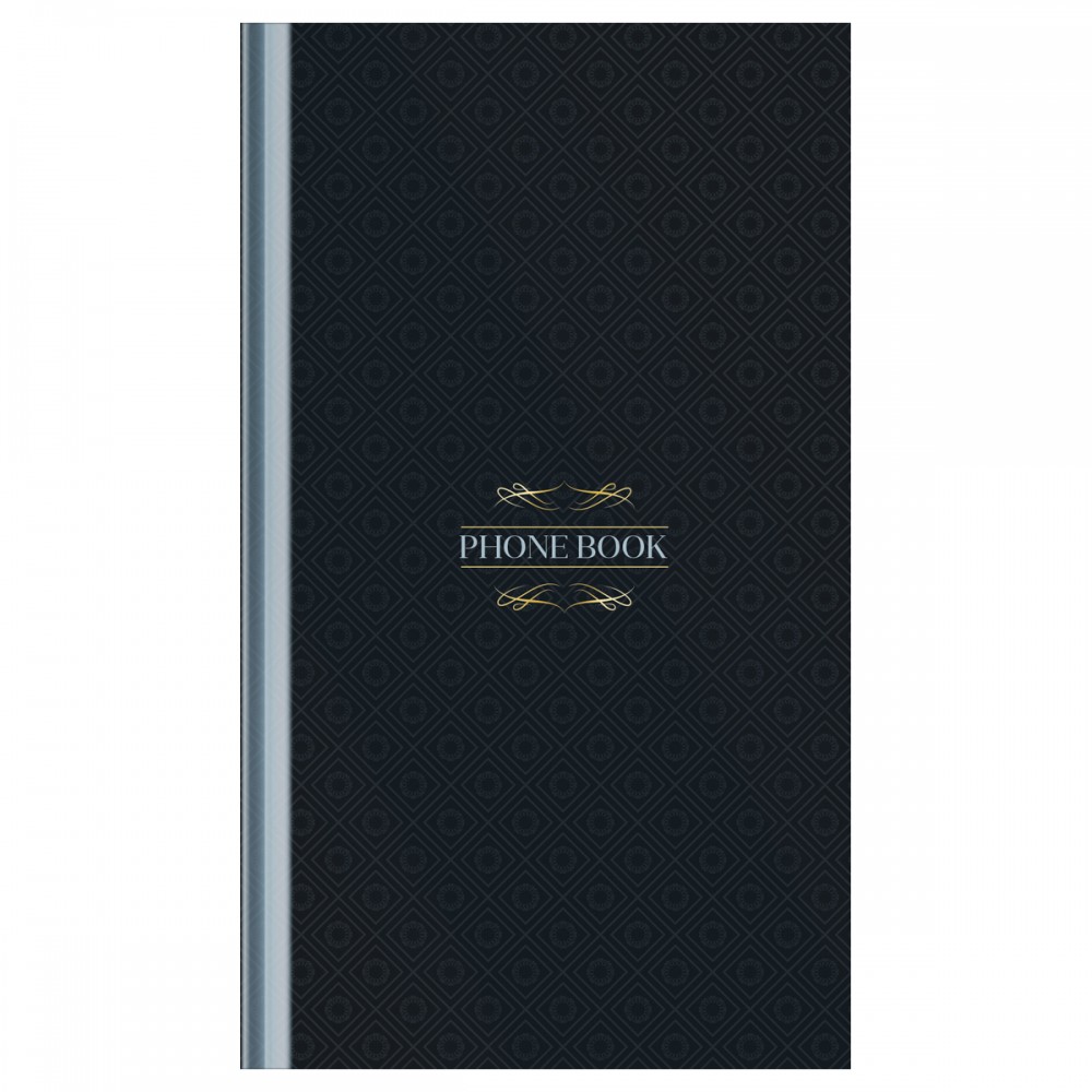 Телефонная книга А5, 80л., 7БЦ, OfficeSpace &quot;Моноколор. Dark&quot;, выборочный УФ-лак, с высечкой  362360  Тк80т_55496