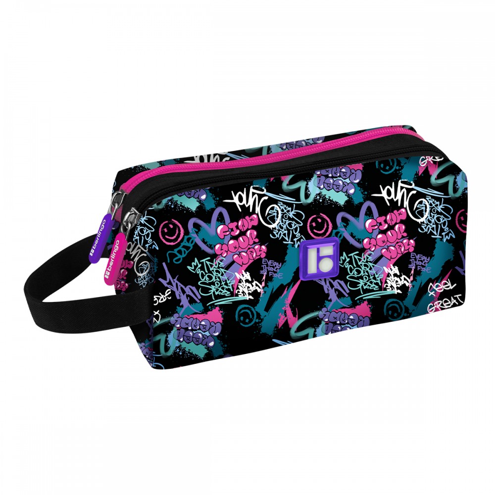 Пенал 2 отделения, 200*80*90 Berlingo &quot;Find your way&quot;, полиэстер 379392 BR-PM-050502