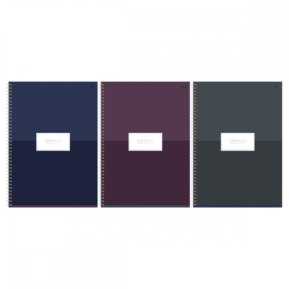 Тетрадь 80л., А4, клетка, на гребне BG &quot;Minimal&quot;, глянцевая ламинация, тиснение фольгой 378737 Т4гр80_лг_тф 08660