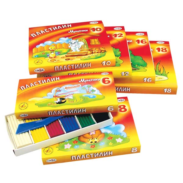 Пластилин 12 цв. МУЛЬТИКИ со стеком, 240 г, арт.280018 100337/262526