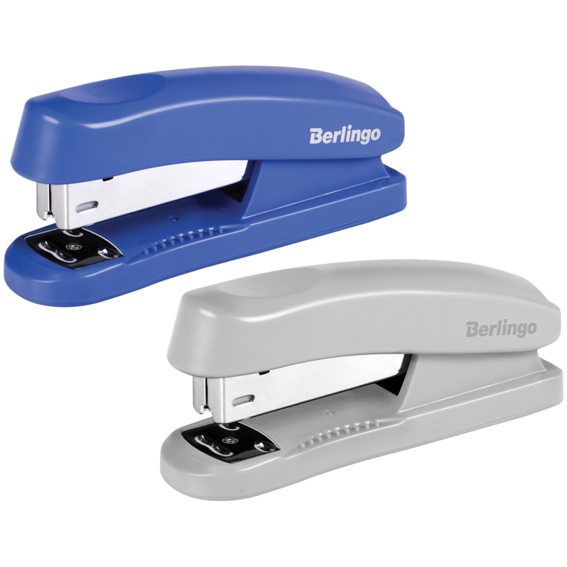 Степлер №24/6, 26/6 Berlingo до 30л, пластиковый корпус, ассорти H3101 103963