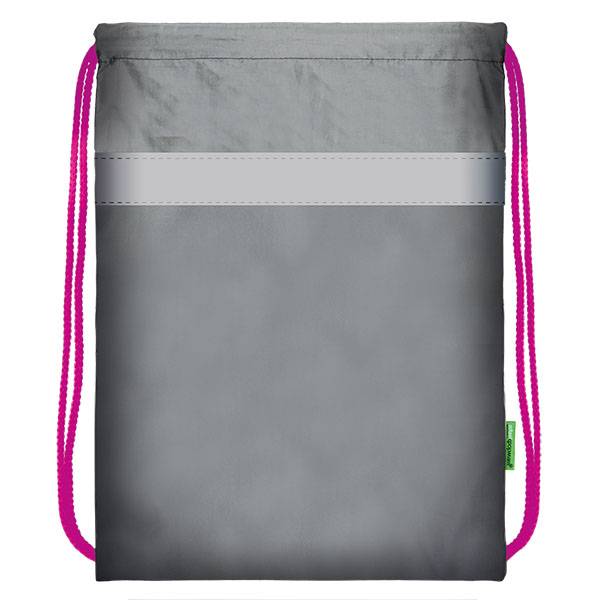 Мешок для обуви Creativiki, 40,5х34 см, 1 отделение, серо-розовый МО-МАЛР  158789
