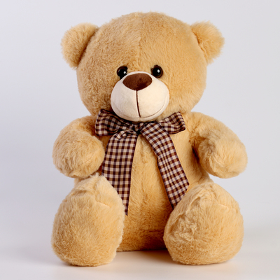 Мягкая игрушка &quot;Медведь&quot; с бантом, 30 см, цвет бежевый   10063553