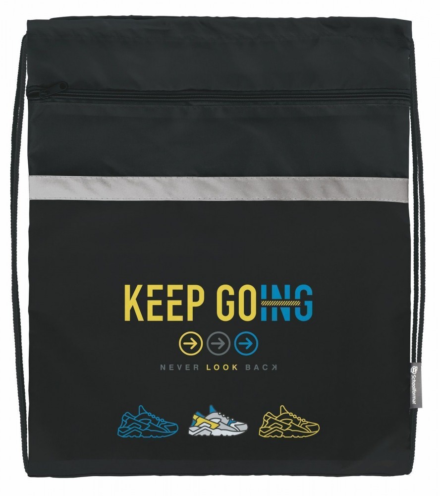 Мешок д/обуви Schoolformat KEEP GOING 42х34 см д/мальчиков с карманом МОМК-КГН 228004