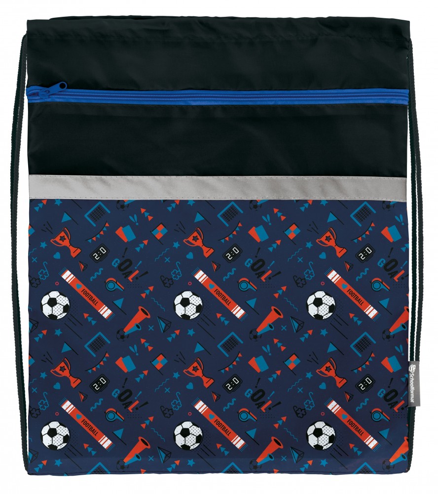 Мешок д/обуви Schoolformat PLAY FOOTBALL 42х34 см д/мальчиков с карманом МОМК-ПФБ 228011