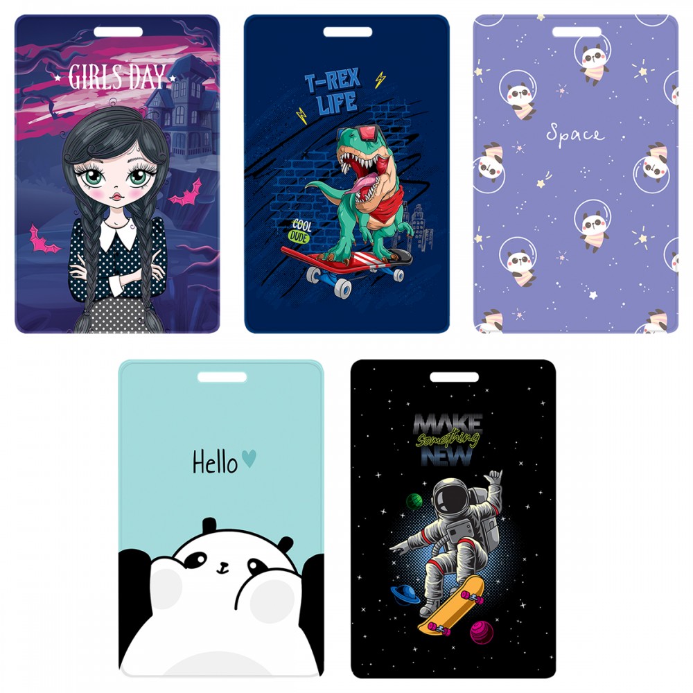 Обложка-карман для карт и пропусков OfficeSpace &quot;My Friends&quot;, 95*65мм, ПВХ, ассорти 362224 PC_55429