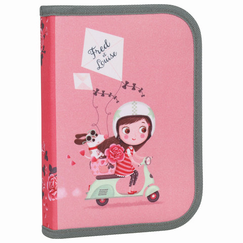 Пенал TIGER FAMILY (ТАЙГЕР) 1 отделение, откидная планка, Путешествие, 20х14х4 см, TGNQ-011C1E/227898