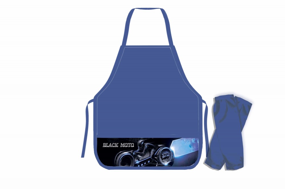 Набор фартук и нарукавники для труда  (НФ-2, BLACK MOTO 2022) 00-00008299