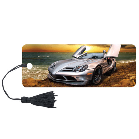 Закладка для книг с линейкой &quot;Автомобиль&quot;, объемная 3D, декоративный шнурок-завязка, 152x57 мм, BRAUBERG (БРАУБЕРГ), 125768