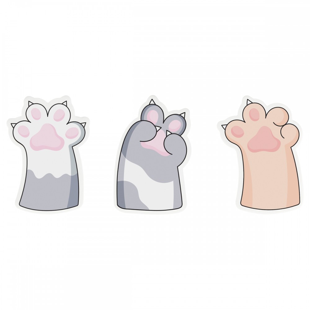 Самоклеящийся блок фигурный MESHU &quot;Paws&quot;, 40л., европодвеc, ассорти 362689 MS_54255