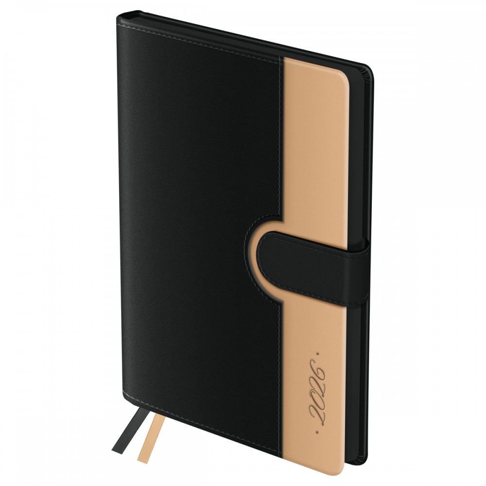 Ежедневник датированный 2026г., А5, 176л., твердый переплет, кожзам, BG &quot;Glace. Coffee&quot;, коричневый, цвет срез, магнит клапан, карманDdА5_09404 380160