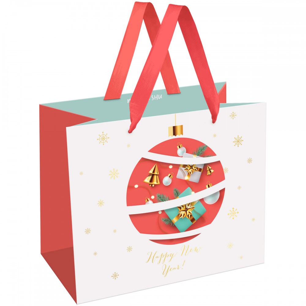 Пакет подарочный 23*18*10см MESHU &quot;Christmas toy&quot;, фольга, матовая ламинация 371142  MS_61703