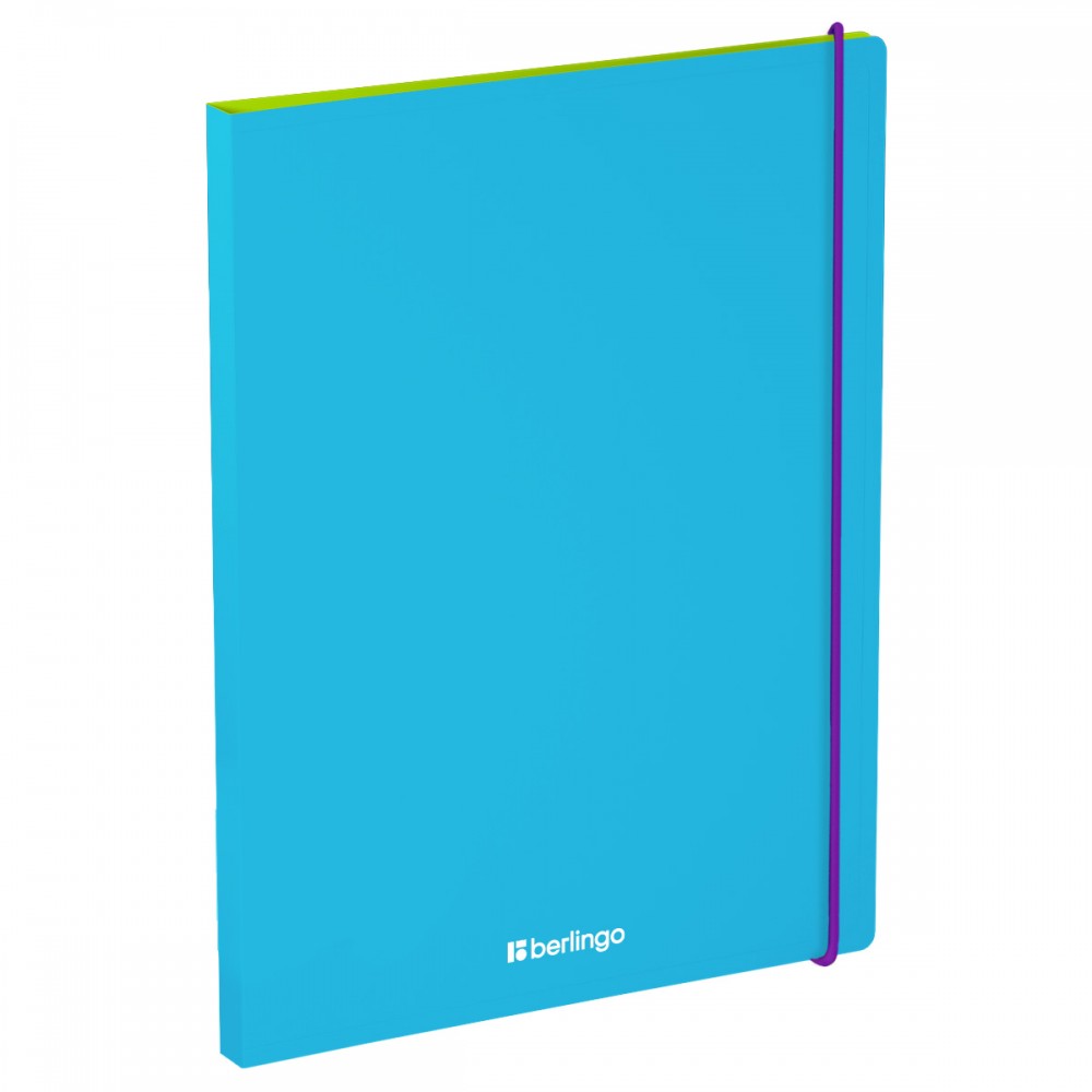 Папка с 30 вкладышами Berlingo "Raze" А4, 17мм, 600мкм, с внутр. карманом, голубая, софт-тач 383456 DB4_30154