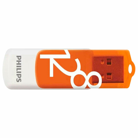 Флеш-диск 128 GB PHILIPS VIVID, разъем USB 2.0, желтый, FM12FD05B/97  514092