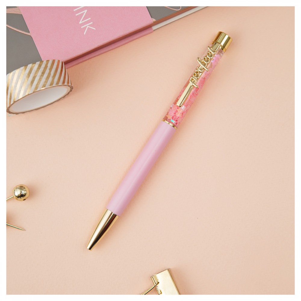 Ручка шариковая автоматическая MESHU "Perfect sand" синяя, 1,0мм 346184  MS_65922