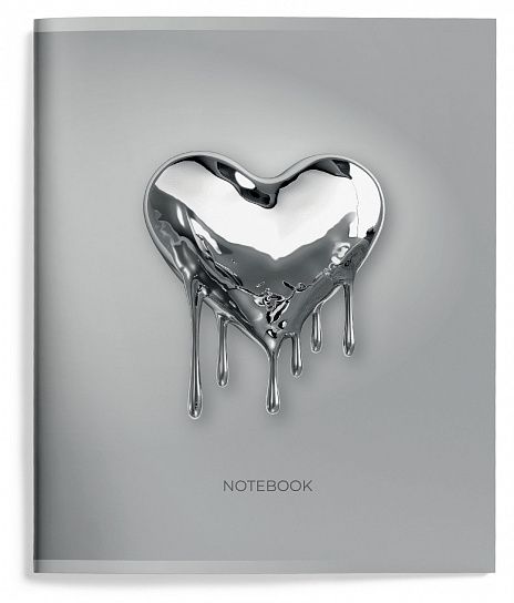 Тетрадь 48 л. А5 клетка, на скрепке, Schoolformat ЖИДКИЙ МЕТАЛЛ Универсальная мелованный картон, твин-лак ТТКУН-ЖМ 257196