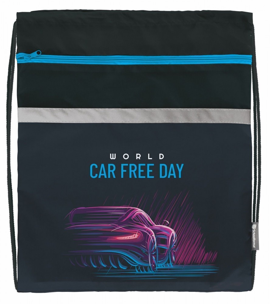 Мешок для обуви Schoolformat MINIMAL CAR 49х41 см д/мальчиков большой с карманом МОБК-МКР 227980