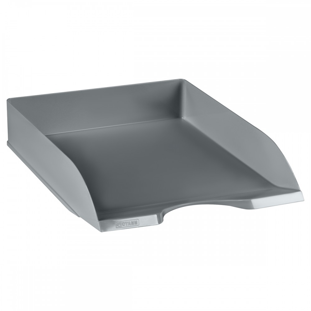 Лоток для бумаг горизонтальный СТАММ "Дельта", серый 351632 ЛТГ-30461