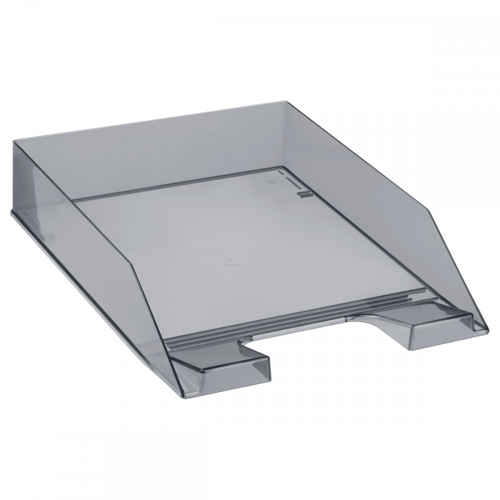 Лоток для бумаг горизонтальный СТАММ "Фаворит", тонированный черный 351644  ЛТГ-30562