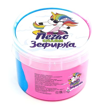 Слайм &quot;Зефирка&quot;, цвет синий и ежевика 100 гр. 00433 9284437